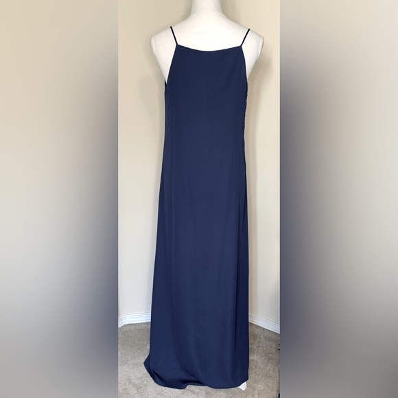 NWT Three Eighty Two Lachlan Slip Maxi Dress Navy Blue Women Small - Picture 3 of 7